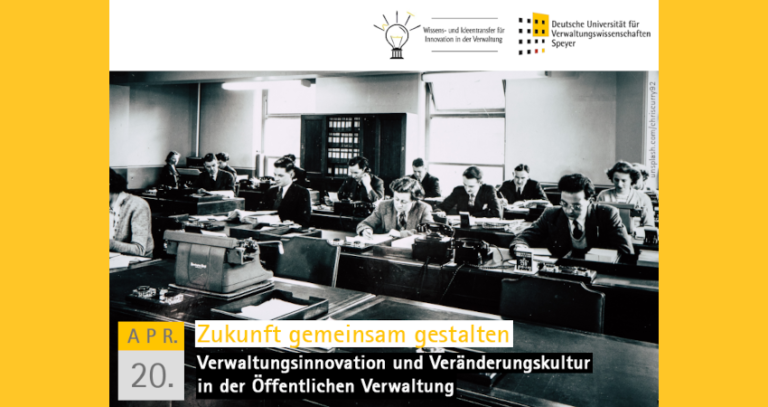 Innovationen und Veränderungskultur in der öffentlichen Verwaltung: Digitale Konferenz am 20. April